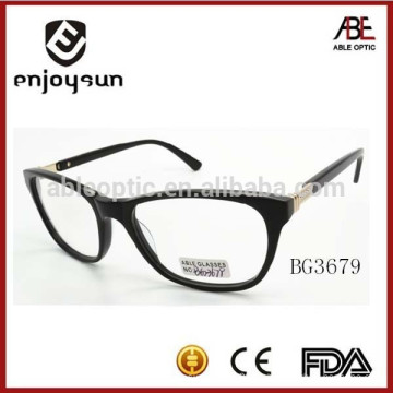 2015 schwarze Farbe Mens Acetat optische Brillen Rahmen Brillen